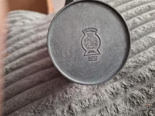 Tinnen maatbeker met haak h3, Antiek en Kunst, Antiek | Tin, Ophalen of Verzenden