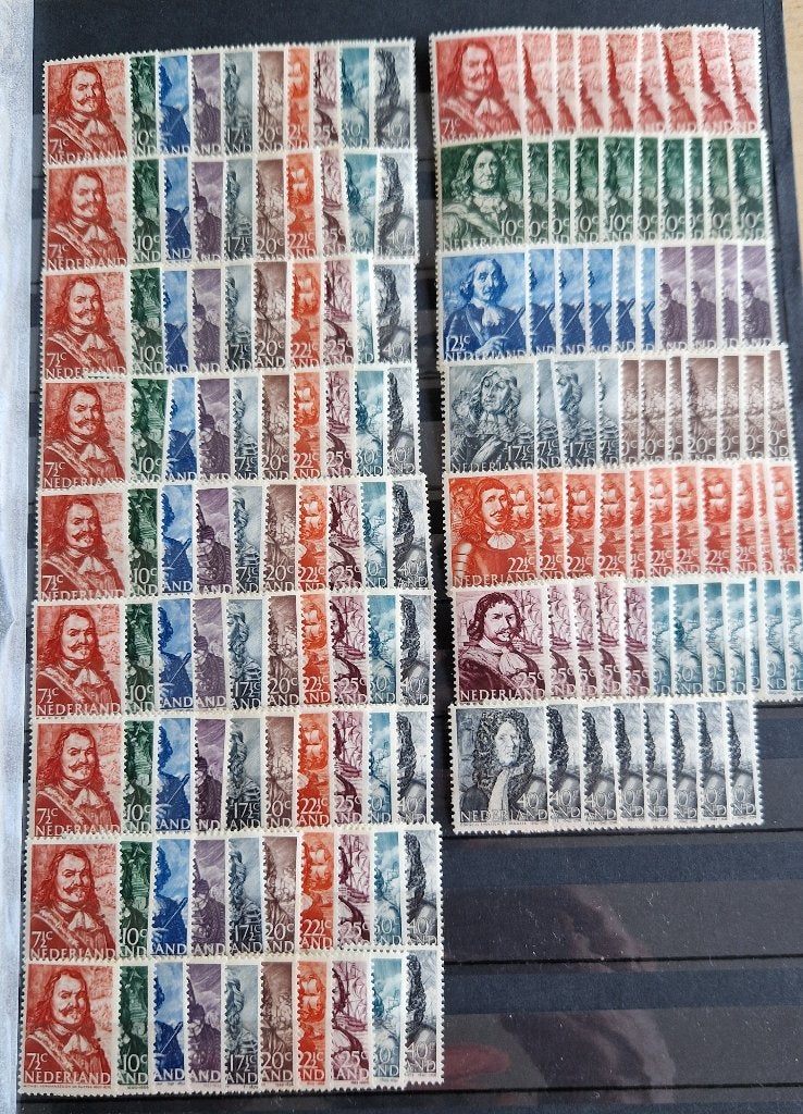 9x NVPH 412-421 ongestempeld + los., Verzenden, Na 1940, Postfris