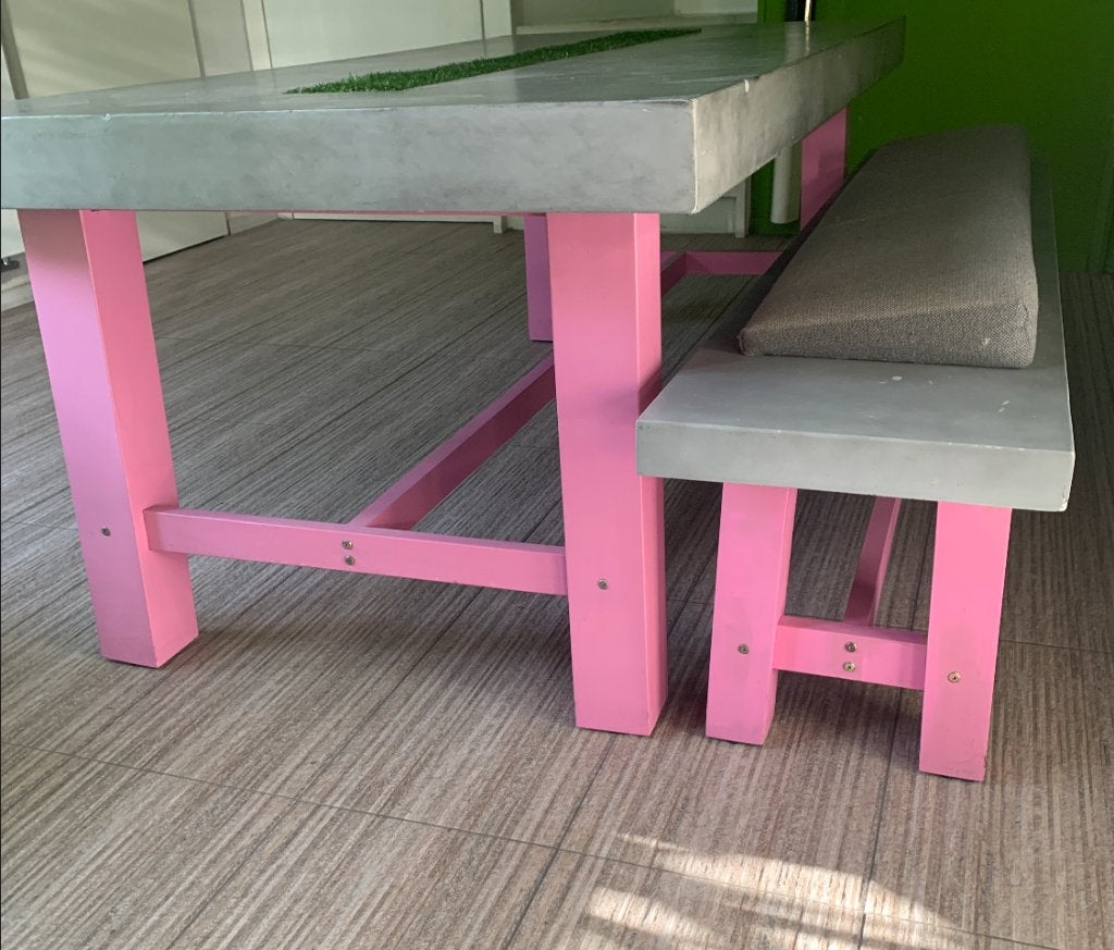 Betonnen tuintafel 100x200cm, Ophalen, Gebruikt, Rechthoekig, Overige materialen