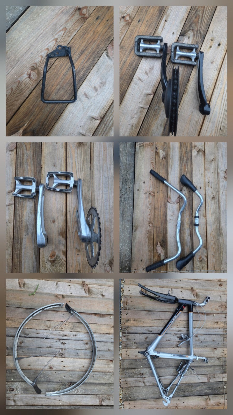 Diverse fiets onderdelen: frames, derailleurs, pedalen, Overige typen, Mountainbike, Ophalen of Verzenden, Aluminium