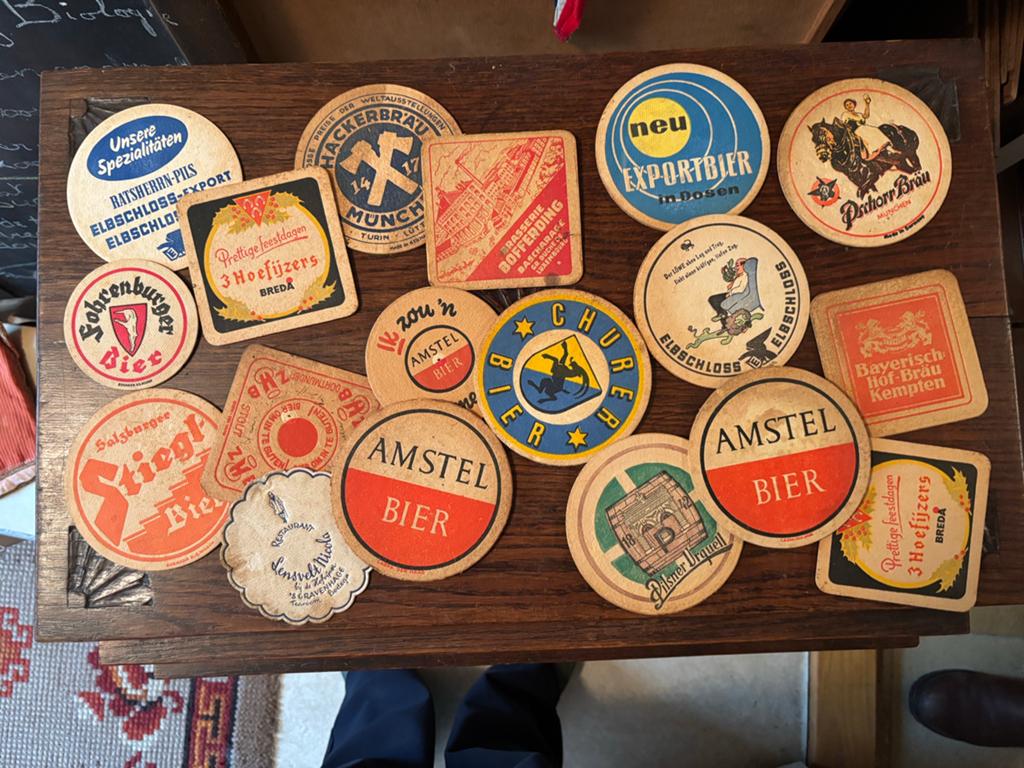 vintage bier viltjes, Ophalen