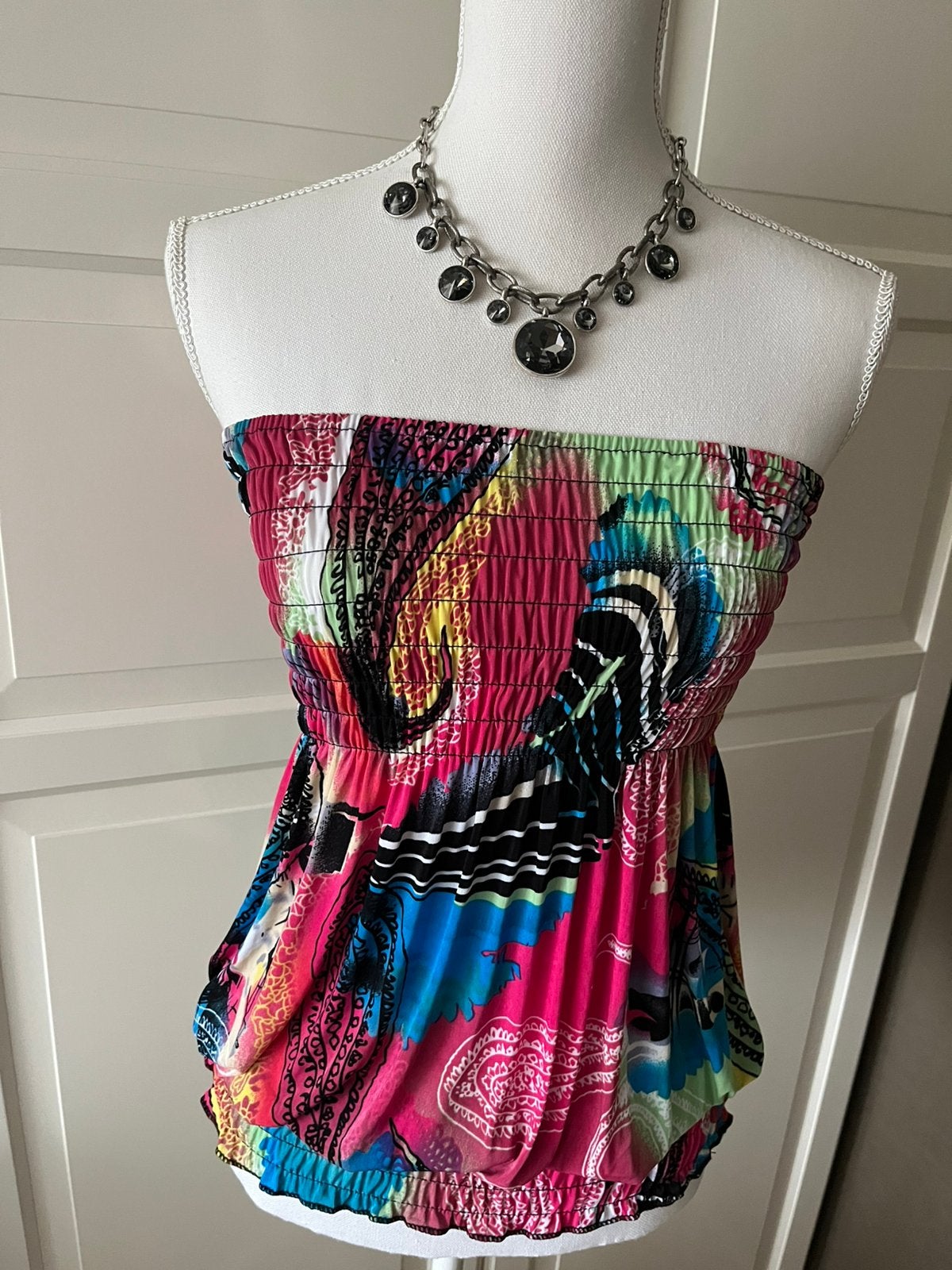 Prachtige zomer strapless topje top Heat Zone maat S, Meerkleurig, Nieuw, Ophalen of Verzenden, Maat 36 (S)