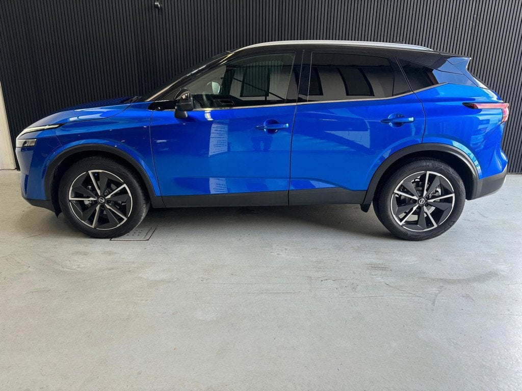 Nissan Qashqai 1.3 MHEV Tekna HUD/Pano/360CAM/Keyless, Auto's, Nissan, Zwart, 4 cilinders, Blauw, Bedrijf
