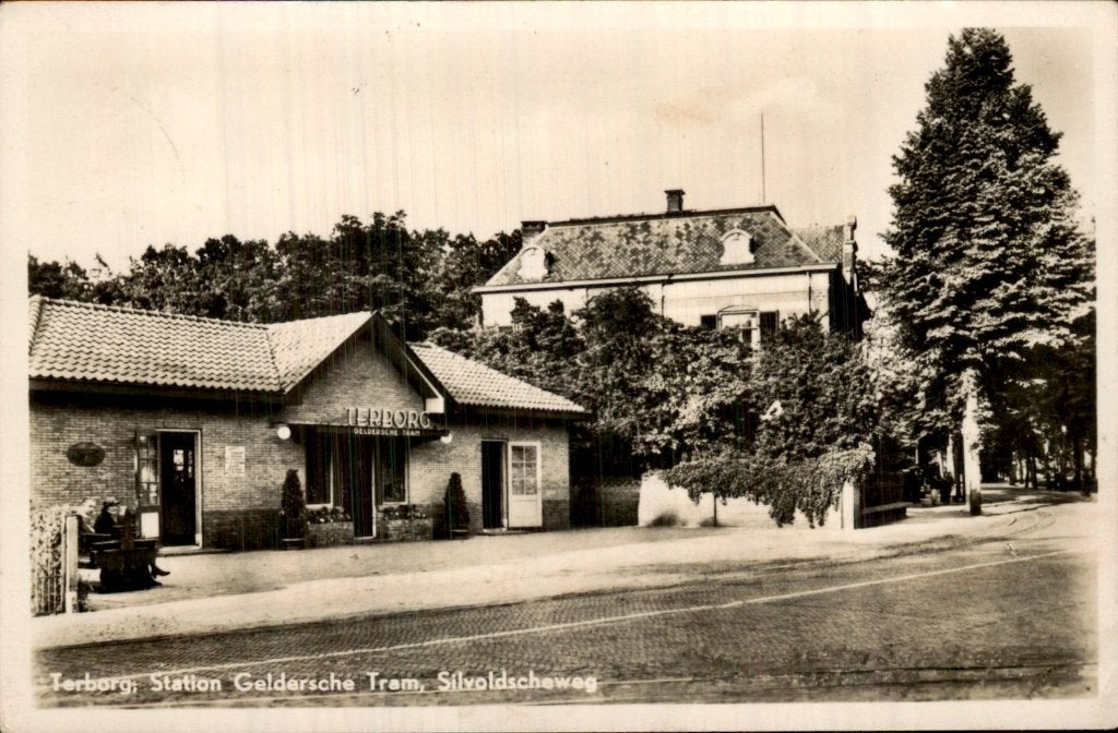 Terborg - Station - Silvoldscheweg, Ophalen of Verzenden, 1920 tot 1940, Gelopen, Gelderland