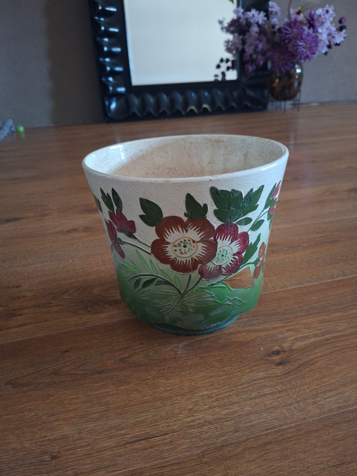 Vintage bloempot Maastricht aardewerk, Made in Holland, Ophalen of Verzenden