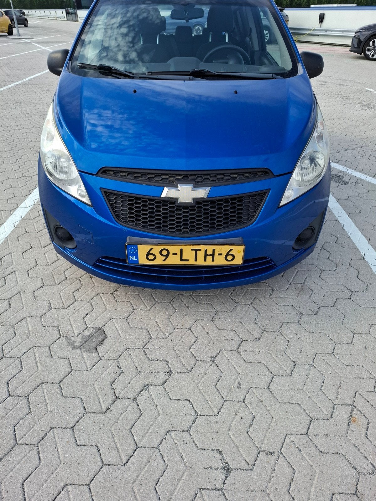 Chevrolet Spark 1.0 Bifuel 2010 Blauw, Auto's, Voorwielaandrijving, 839 kg, 4 cilinders, Blauw
