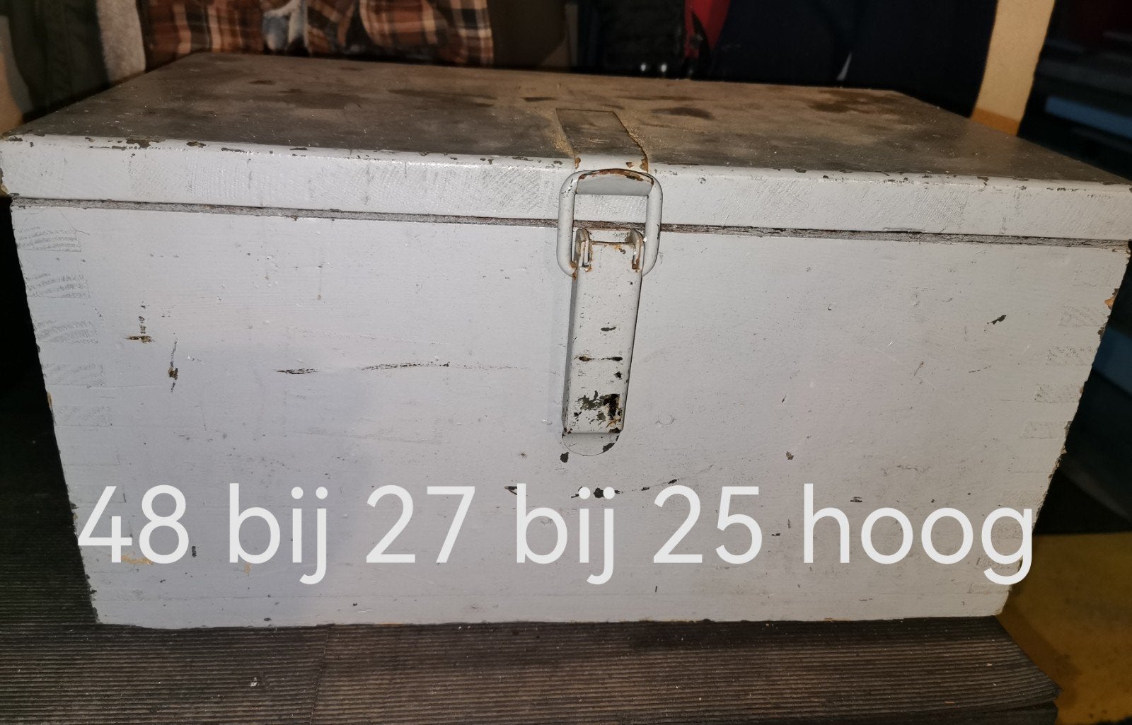 Houten kist - 48x27x25 cm, Ophalen, Minder dan 50 cm, Gebruikt, Minder dan 50 cm