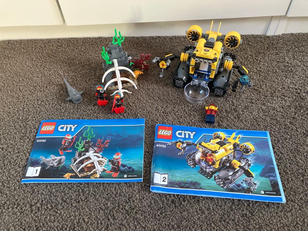 Lego City Diepzee Onderzoeksschip 60092 met instructies, Lego, Ophalen of Verzenden, Compleet, Complete set