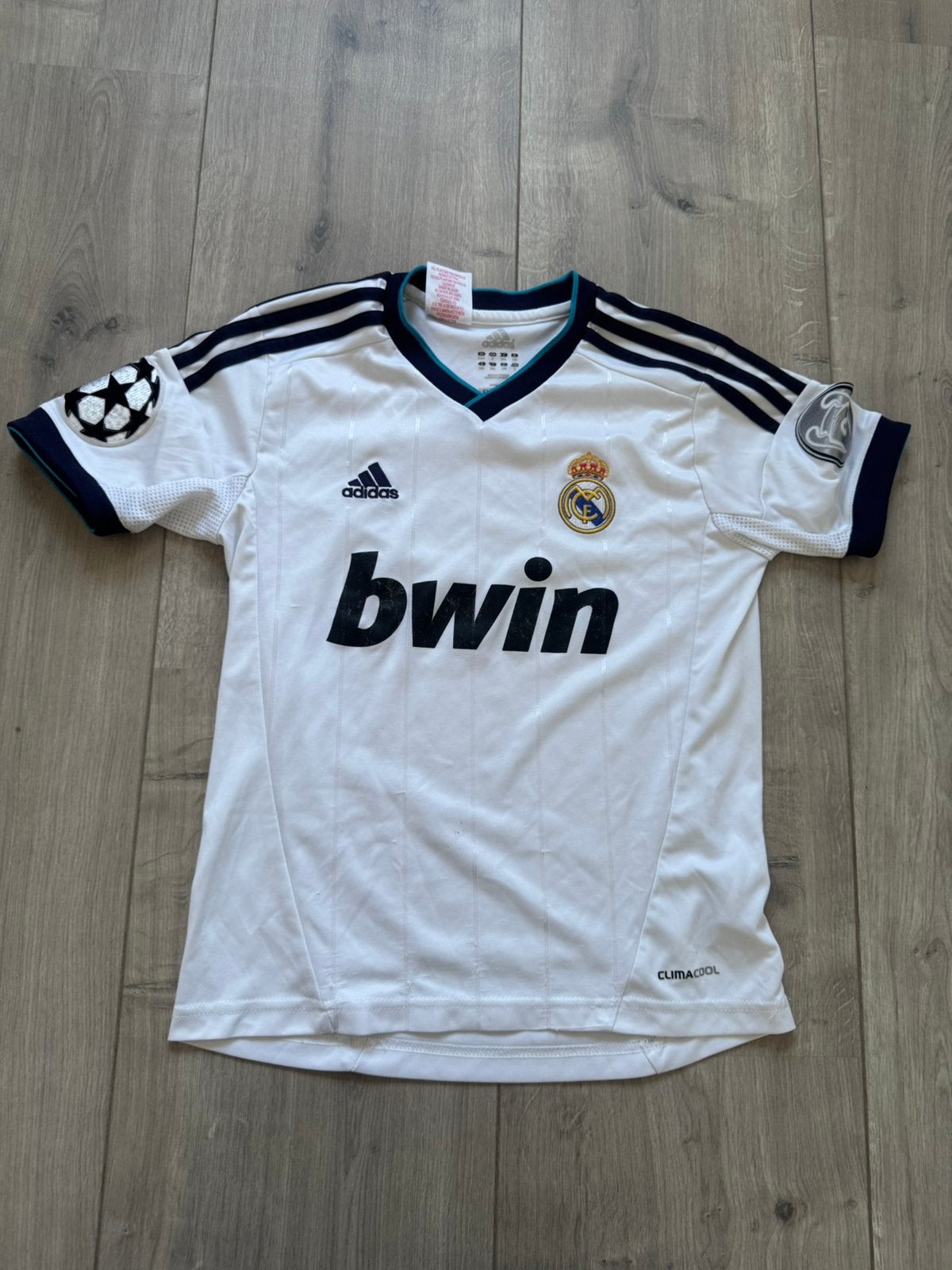 Adidas Real Madrid Bwin shirt wit maat 140 9-10 jaar, Maat XS of kleiner, Ophalen of Verzenden, Gebruikt, Shirt