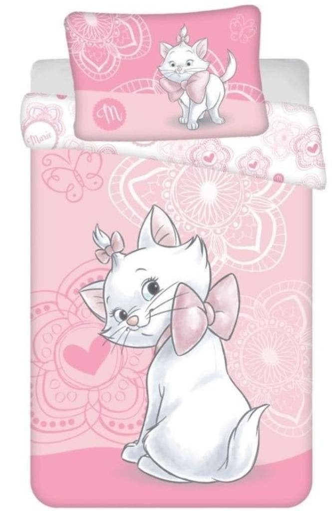 Marie Cat Baby / Peuter Dekbedovertrek 100 x 135 cm - Katoen, Meisje, Ledikant, Dekbedovertrek, Nieuw