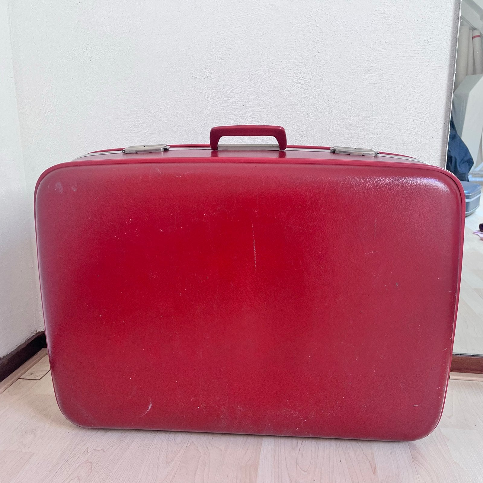Vintage Koffer Rood - 70x50x18 cm, Overige materialen, Gebruikt, 45 tot 55 cm, Slot