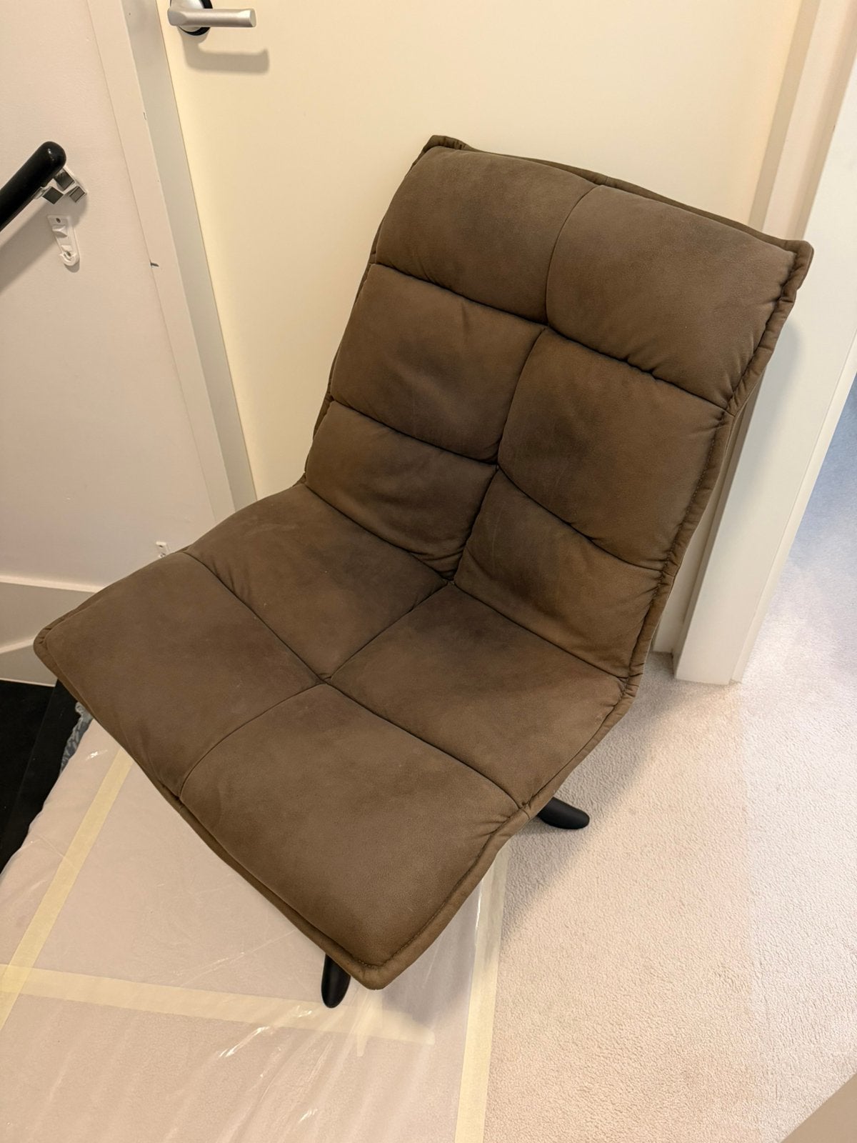Fauteuil grijs - loungestoel - woonkamer stoel, Huis en Inrichting, Stoelen, Ophalen, Zo goed als nieuw, Eén, Stof