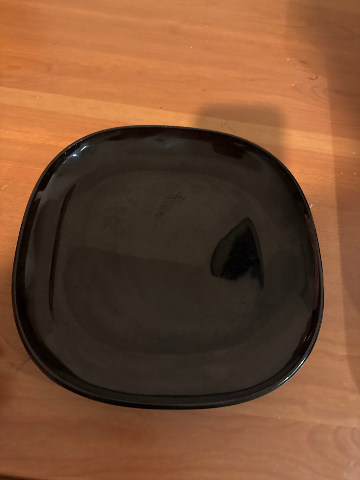 Zwart vierkant bord, Gebruikt, Keramiek, Ophalen of Verzenden, Bord(en)