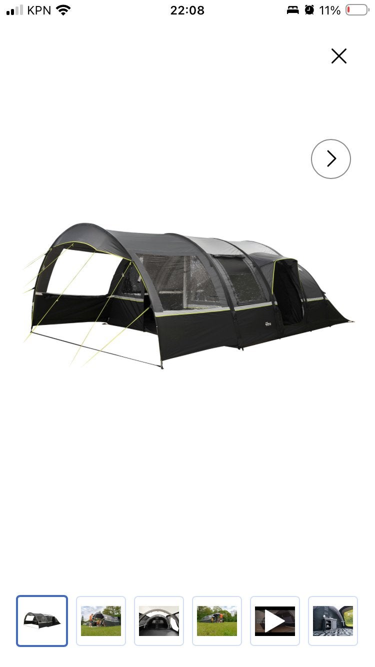 Obelink portico 6 easy air, Caravans en Kamperen, Tenten, Ophalen, Zo goed als nieuw, Tot en met 6