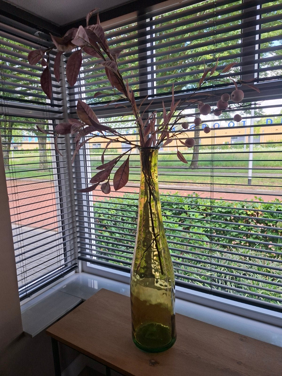 Groene vaas, Ophalen, Zo goed als nieuw, Groen, Glas
