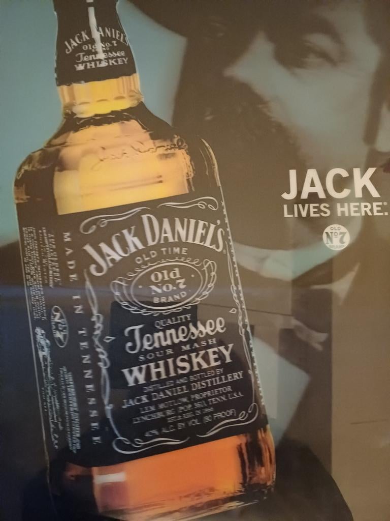 3D  POSTER JACK DANIELS, Ophalen, A1 t/m A3, Film en Tv