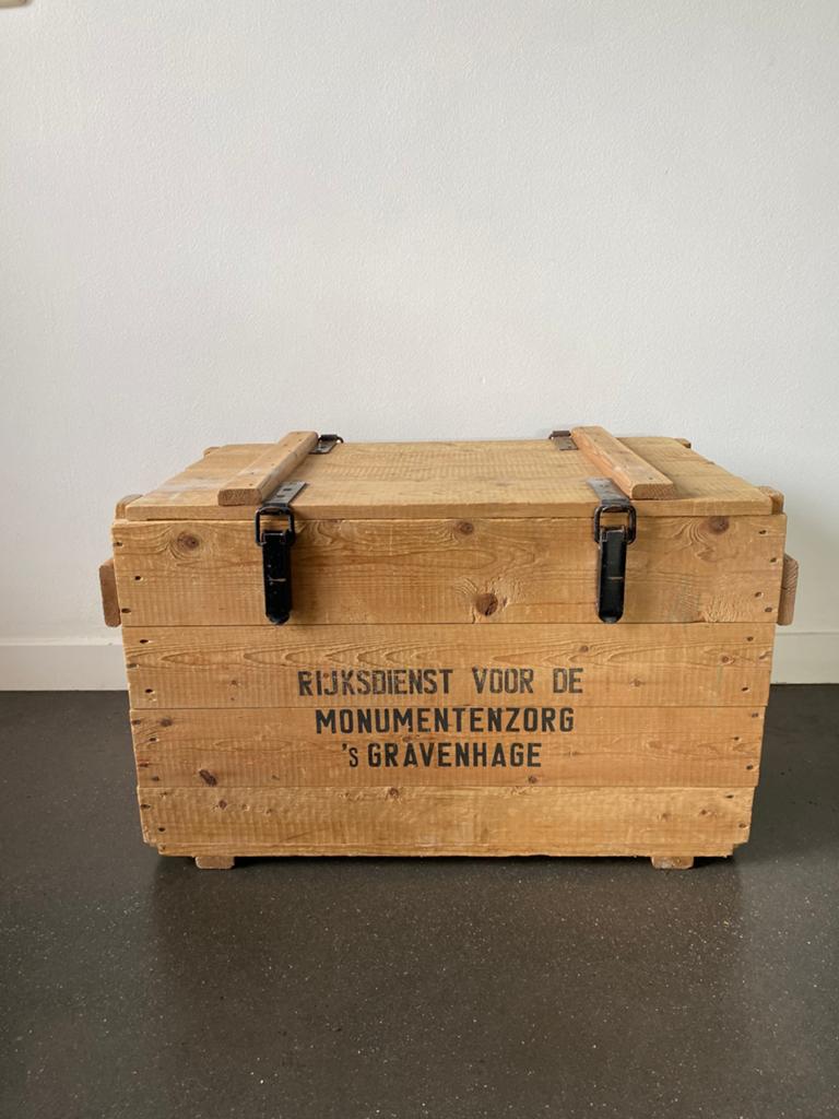 Kist | Dekenkist | Speelgoedkist | bijzettafel 1962, Ophalen, Zo goed als nieuw, Grenenhout, 50 tot 100 cm