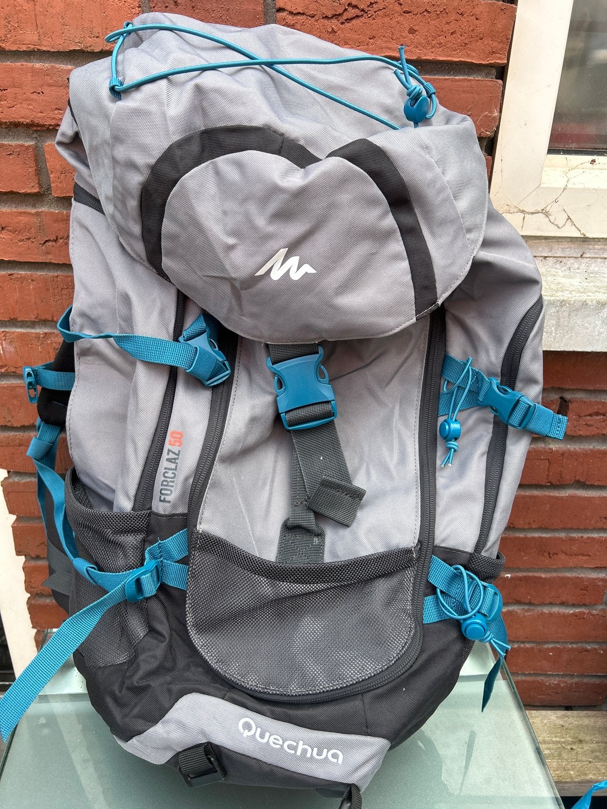 Quechua Forclaz 30 Trekking Rugzak - Grijs/Blauw, Ophalen, Gebruikt, Rugzak