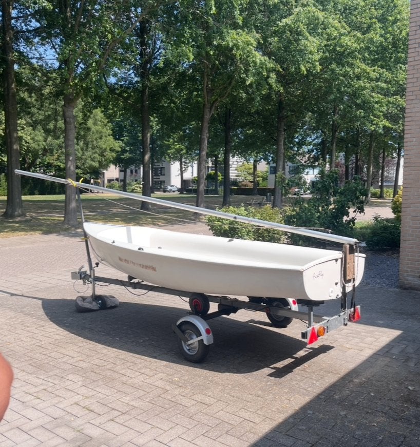Flying Junior + Motor + Trailer + Dekzeil, Ophalen, Fok, Gebruikt, 4 m