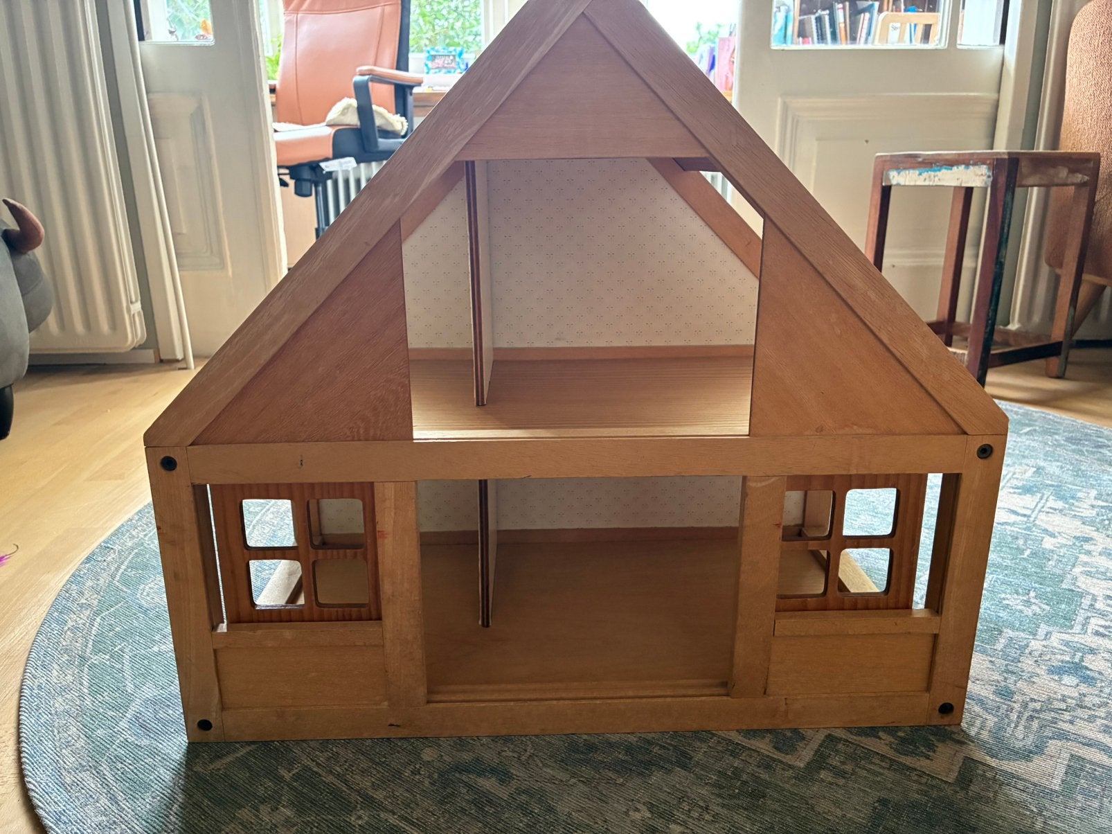 Houten poppenhuis groot, Ophalen, Gebruikt, Poppenhuis