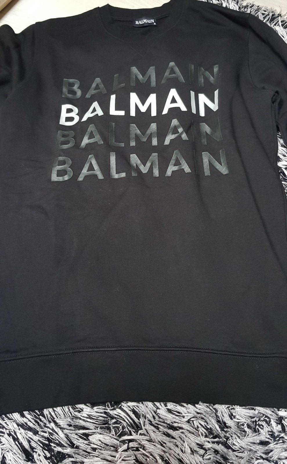 Balmain sweater zwart mt M Nieuw, Balmain, Maat 48/50 (M), Zwart, Nieuw