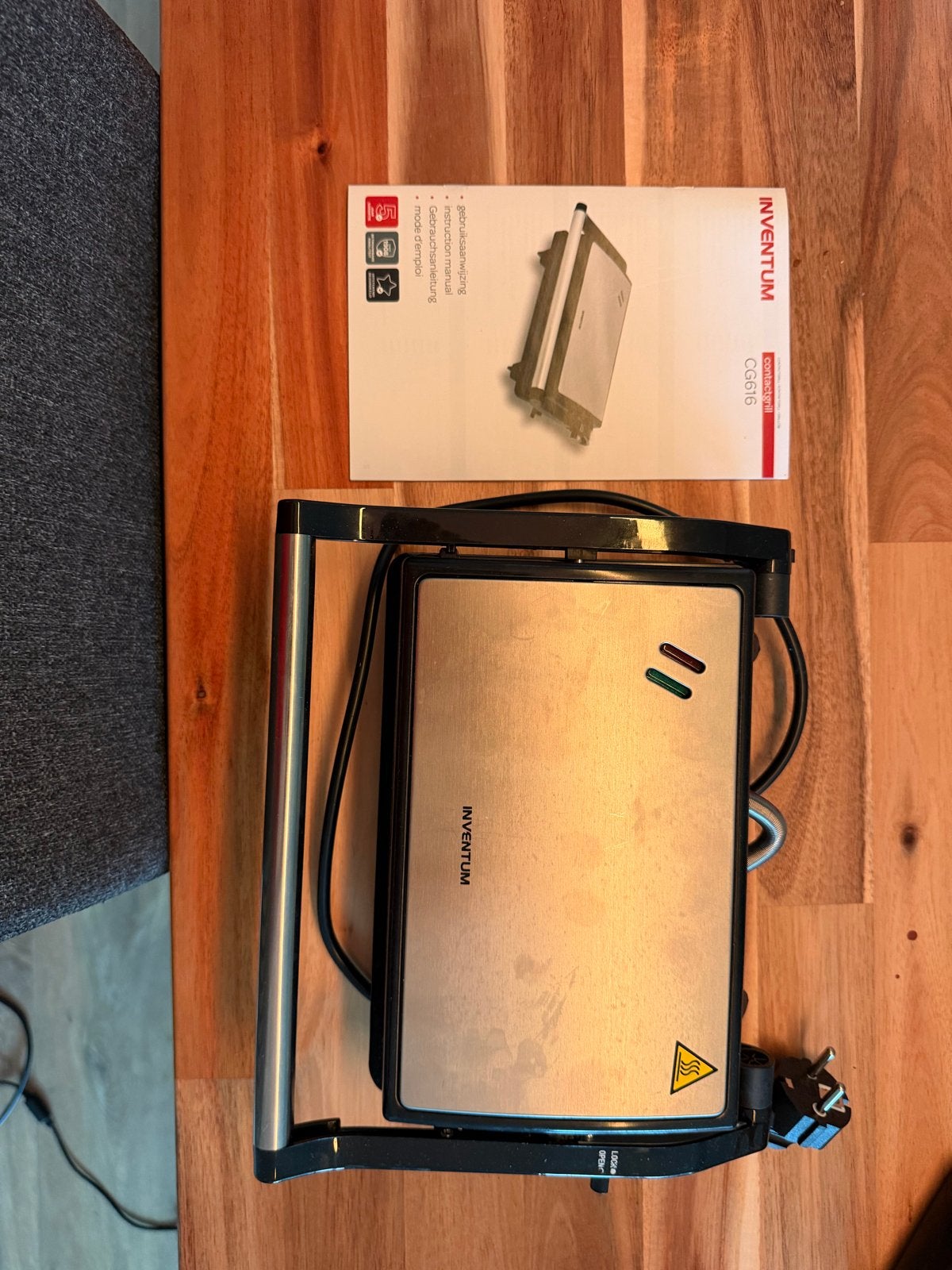 Inventum CG616 Contactgrill, Witgoed en Apparatuur, Contactgrills, Ophalen, Zo goed als nieuw