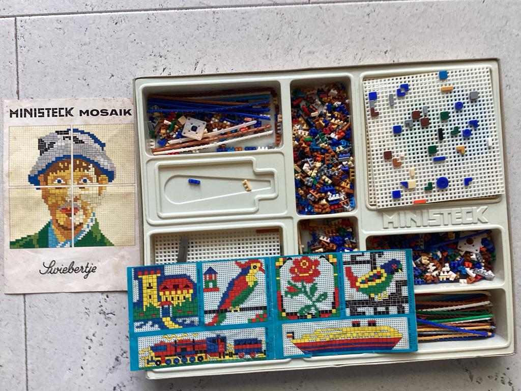 Vintage Ministek Mozaïek Zwiebertje Compleet met Boekje, Ophalen of Verzenden