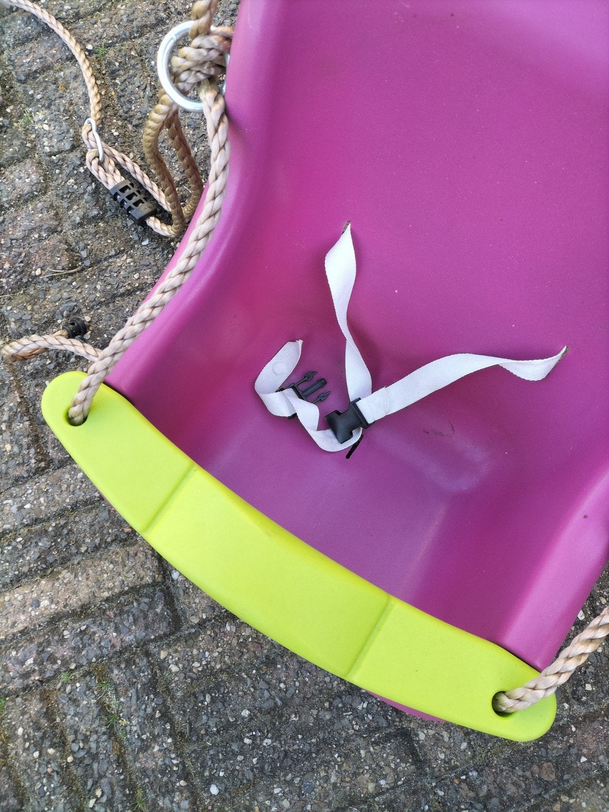 Baby schommel roze met veiligheidsgordel, Ophalen of Verzenden, Gebruikt, Schommel