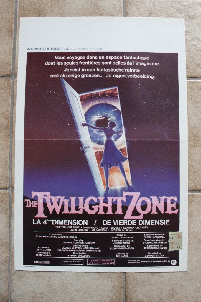filmaffiche Twilight Zone 1983 Steven Spielberg filmposter, Rechthoekig Staand, Ophalen of Verzenden, Zo goed als nieuw, A1 t/m A3
