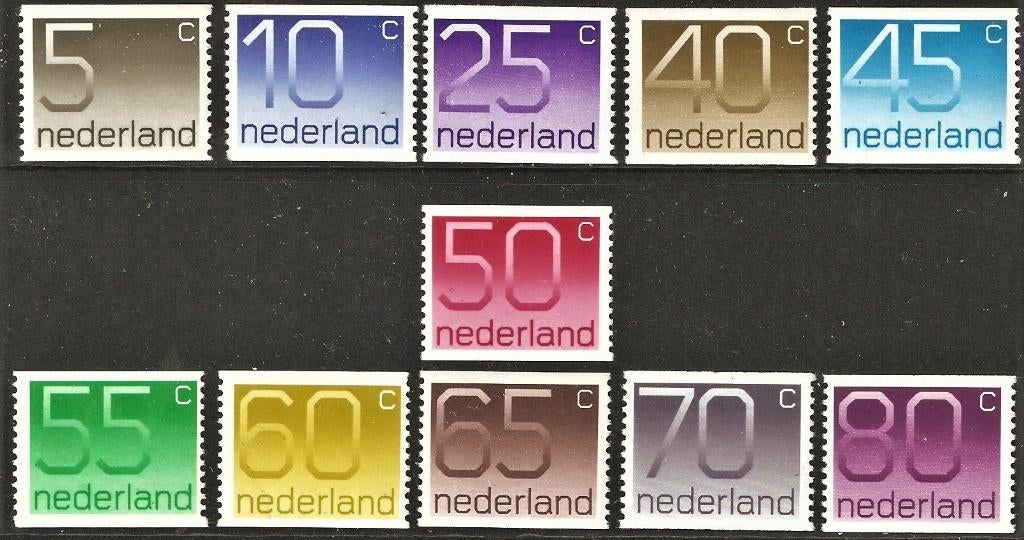 Nederland 1108a-1118a rolserie Crouwel., Verzenden, Postfris