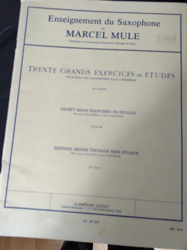 Marcel Mule - Trente Grands Exercices ou Etudes Saxofoon, Gebruikt, Klassiek, Ophalen of Verzenden, Saxofoon