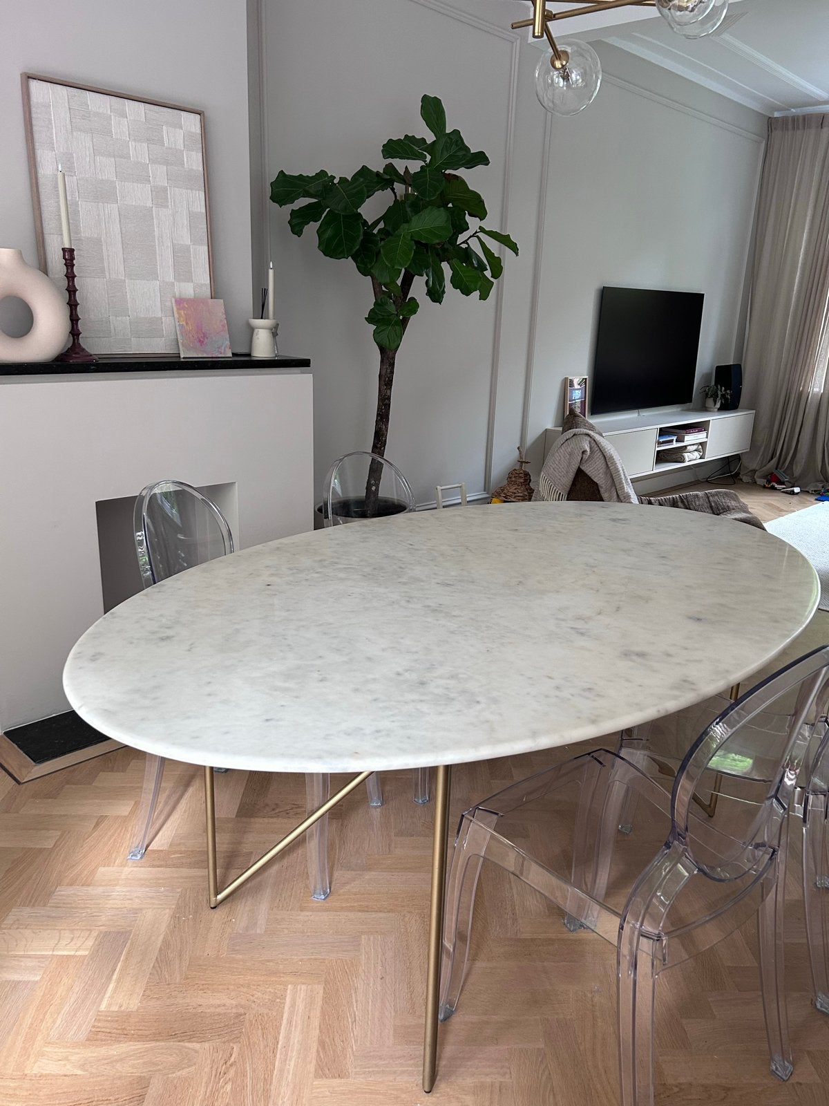 Marmeren eettafel Maison du Monde table du sud westwing, Huis en Inrichting, Tafels | Eettafels, Ophalen, Overige materialen, 100 tot 150 cm