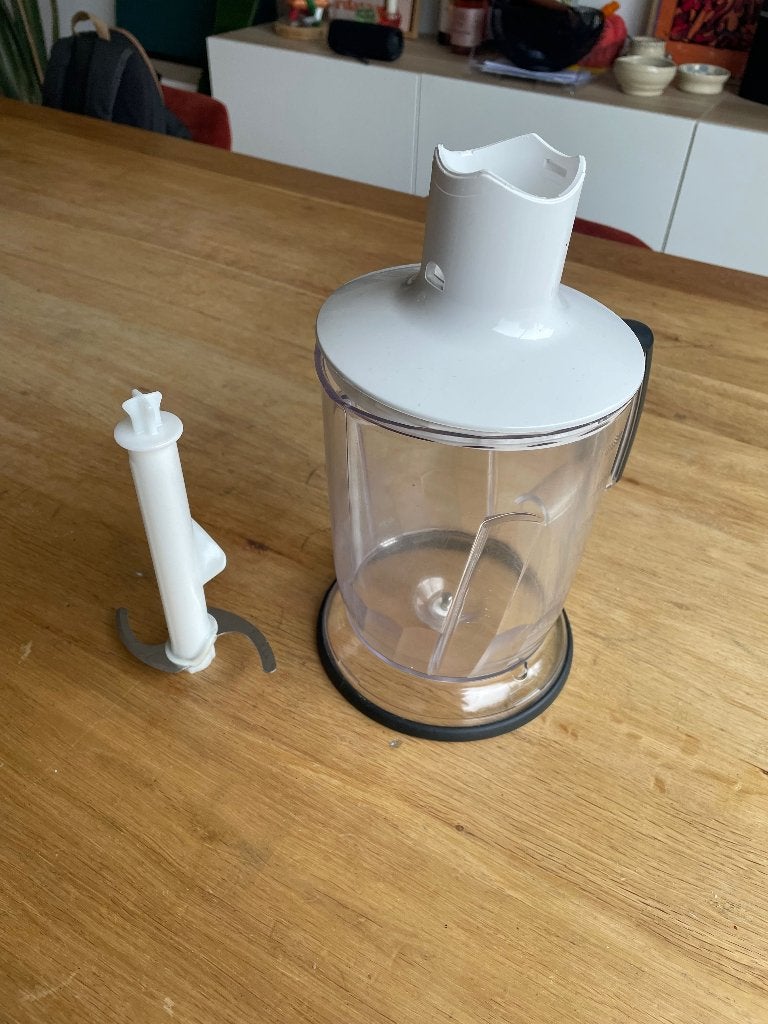 Mixbeker en hakmes voor Braun staafmixer (type 4165), 1 tot 2 liter, Ophalen, Gebruikt, 1 snelheid