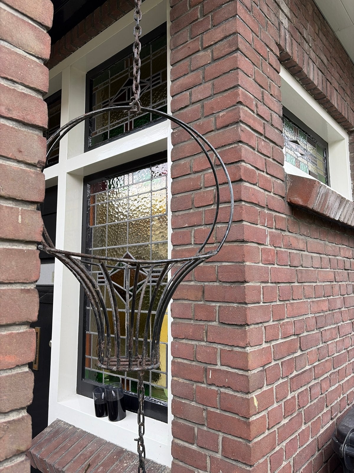 IJzeren Brocante Buitenhangplant Bak - Lang en Sierlijk, Tuin en Terras, Ophalen, Gebruikt, Balkon, Rond