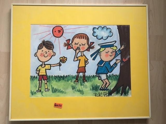 Mooi schilderij van Radek Kuçera (verliefd), Ophalen of Verzenden