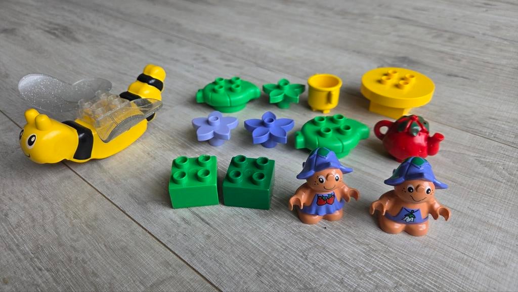 LEGO Duplo oude complete set. Bij, kabouters en bloemen., Kinderen en Baby's, Speelgoed | Duplo en Lego, Inclusief minifiguren