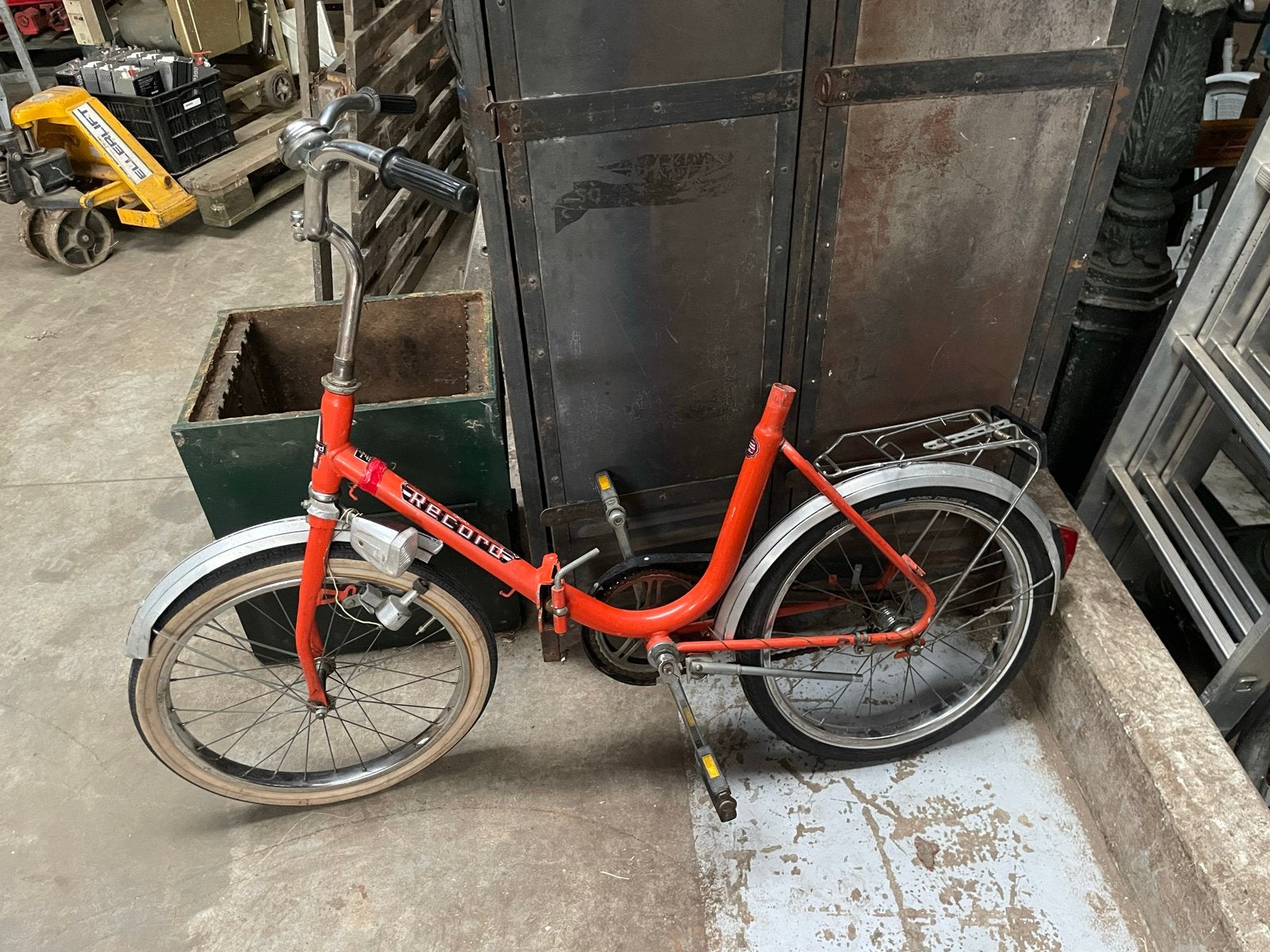 Record opvouwbare fiets - Vintage vouwfiets opknapper, 20 inch of meer, Gebruikt, Velgrem, Versnellingen