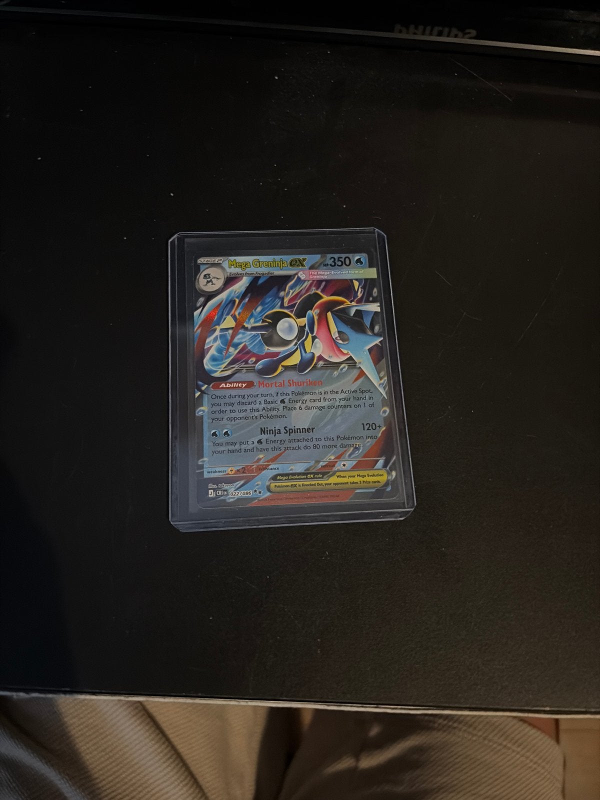 Mega Greninja EX Pokémon Kaart, Ophalen, Zo goed als nieuw, Losse kaart