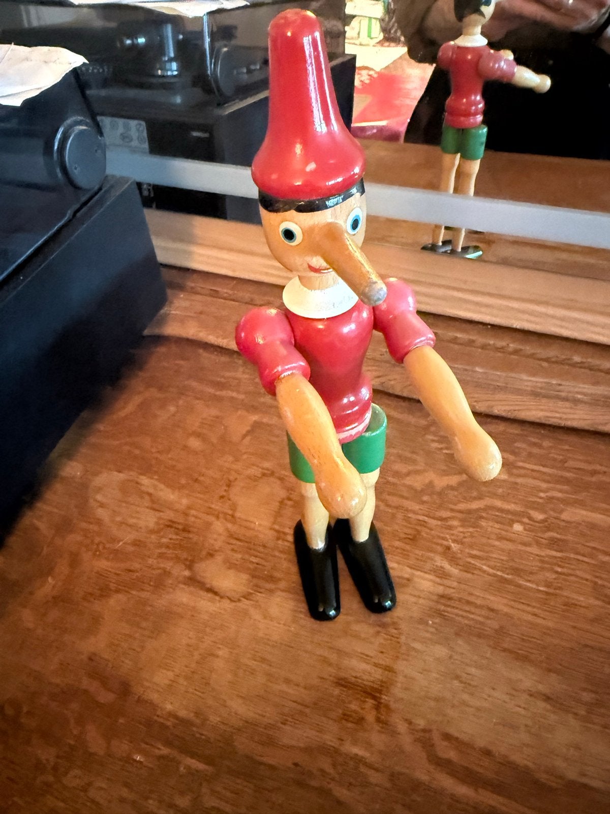 Vintage Pinokkio houten pop - Decoratief beeldje, Ophalen of Verzenden, Zo goed als nieuw, Jongen of Meisje