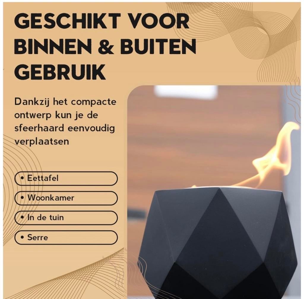 Nieuwe bio-ethanol sfeerhaard-tafelhaard, Ophalen of Verzenden, Nieuw