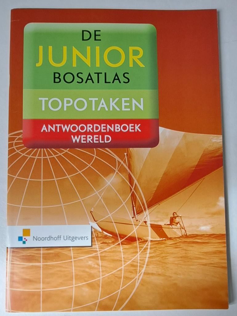 9789001120085 De Junior  Bosatlas Topotaken Antw. Wereld, Boeken, Verzenden, Zo goed als nieuw, Overige niveaus, Aardrijkskunde