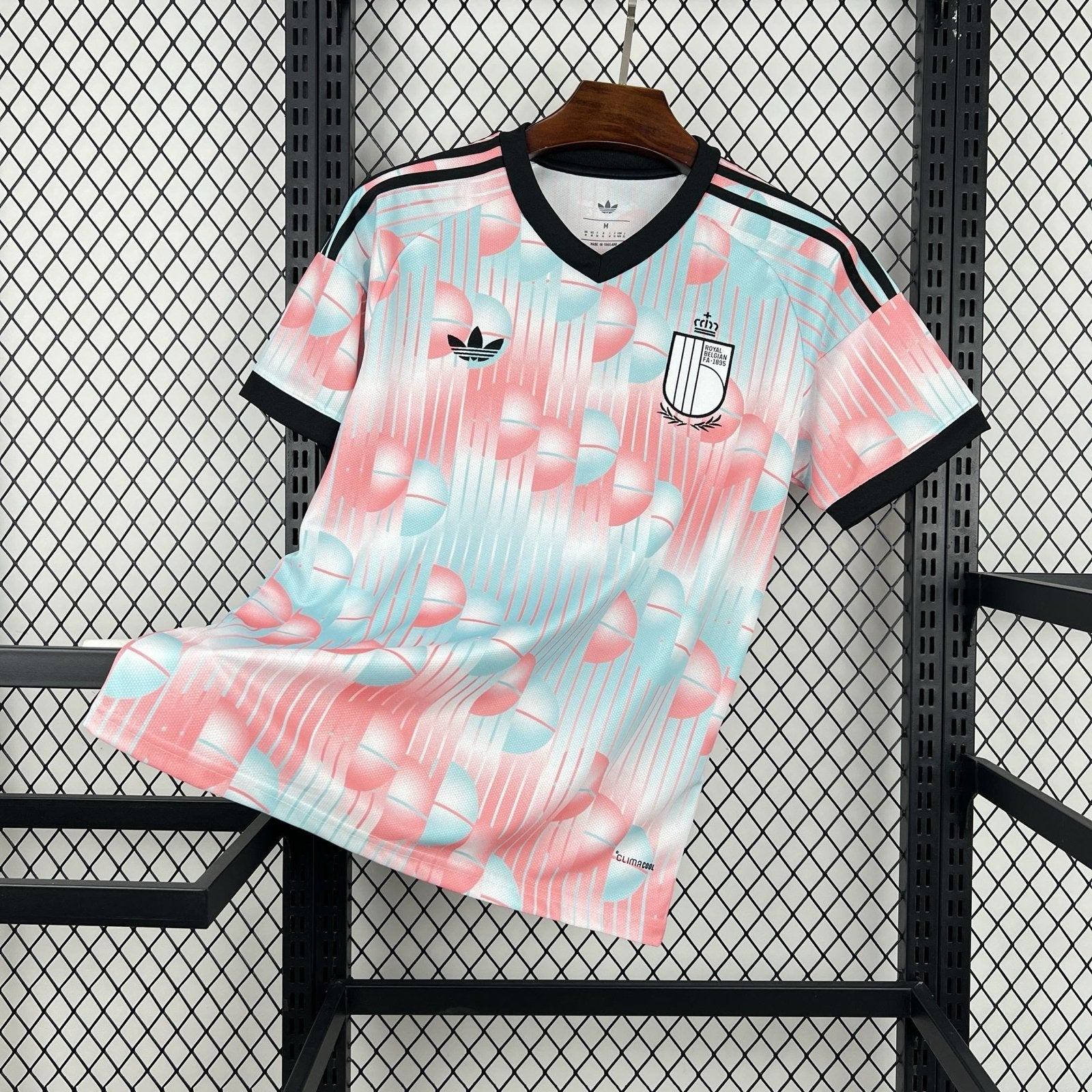 België Voetbalshirt Roze/Blauw - Maat L, Maat L, Verzenden, Nieuw, Overige typen