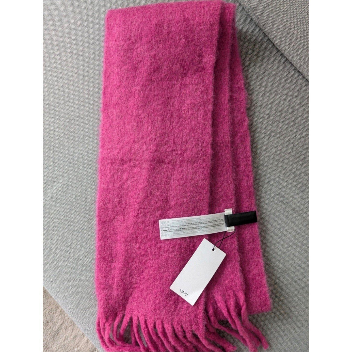 Roze sjaal met wol van Mango, Kleding | Dames, Mutsen, Sjaals en Handschoenen, Mango, Verzenden, Nieuw, Sjaal