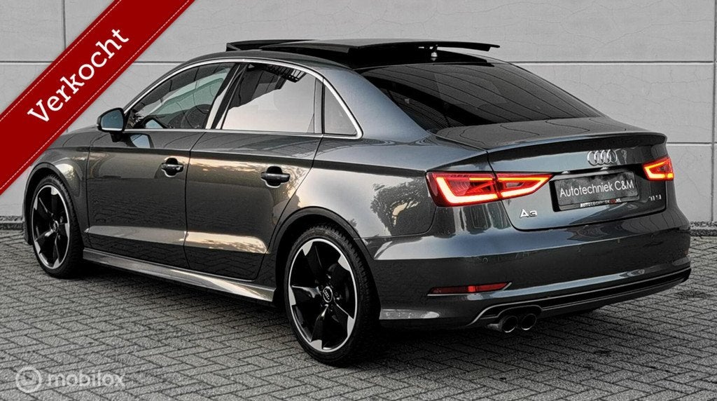 Audi A3 Limousine 1.4 TFSI S-LINE/S-TRONIC/PANO/NAV/CRUIS/DC, Auto's, Audi, 125 pk, Zwart, 4 cilinders, Sedan