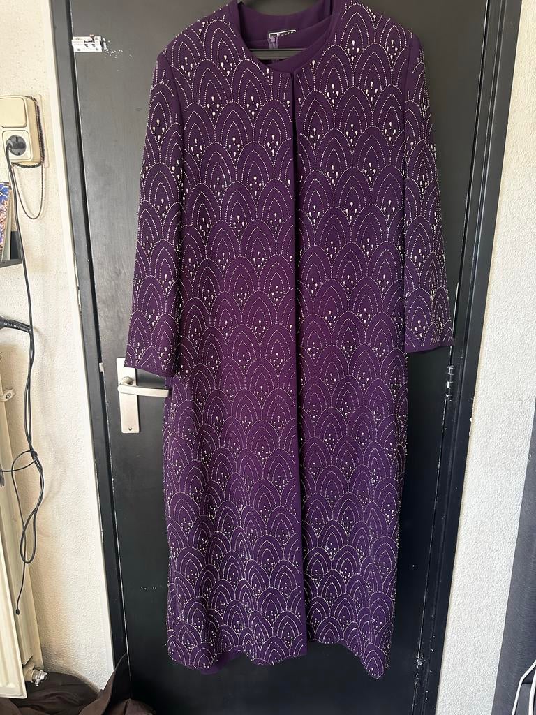 Tweedelig Avondjurk/Abiye Maat 48, Galajurk, Paars, Maat 46/48 (XL) of groter, Ophalen of Verzenden