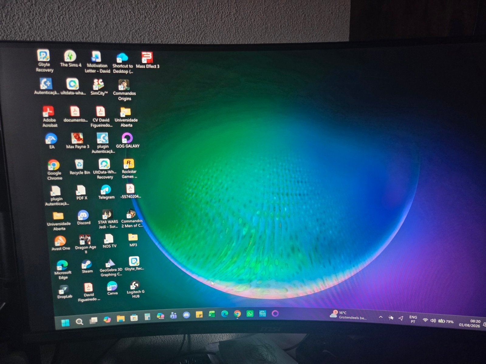 Curved Monitor - Breedbeeld Scherm, Computers en Software, Monitoren, Gebruikt, MSI, IPS, Full HD