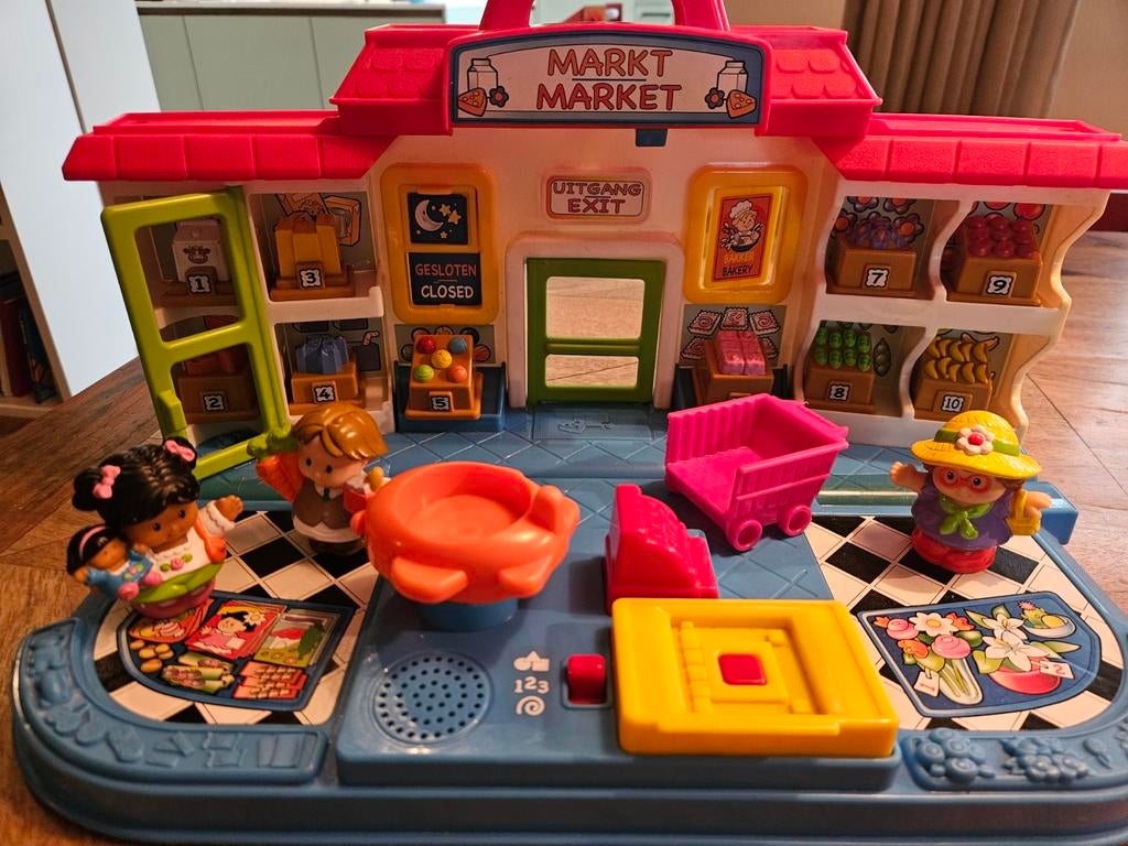 Fisher-Price Little People Markt Speelset met Figuren, Ophalen of Verzenden, Gebruikt, Jongen of Meisje