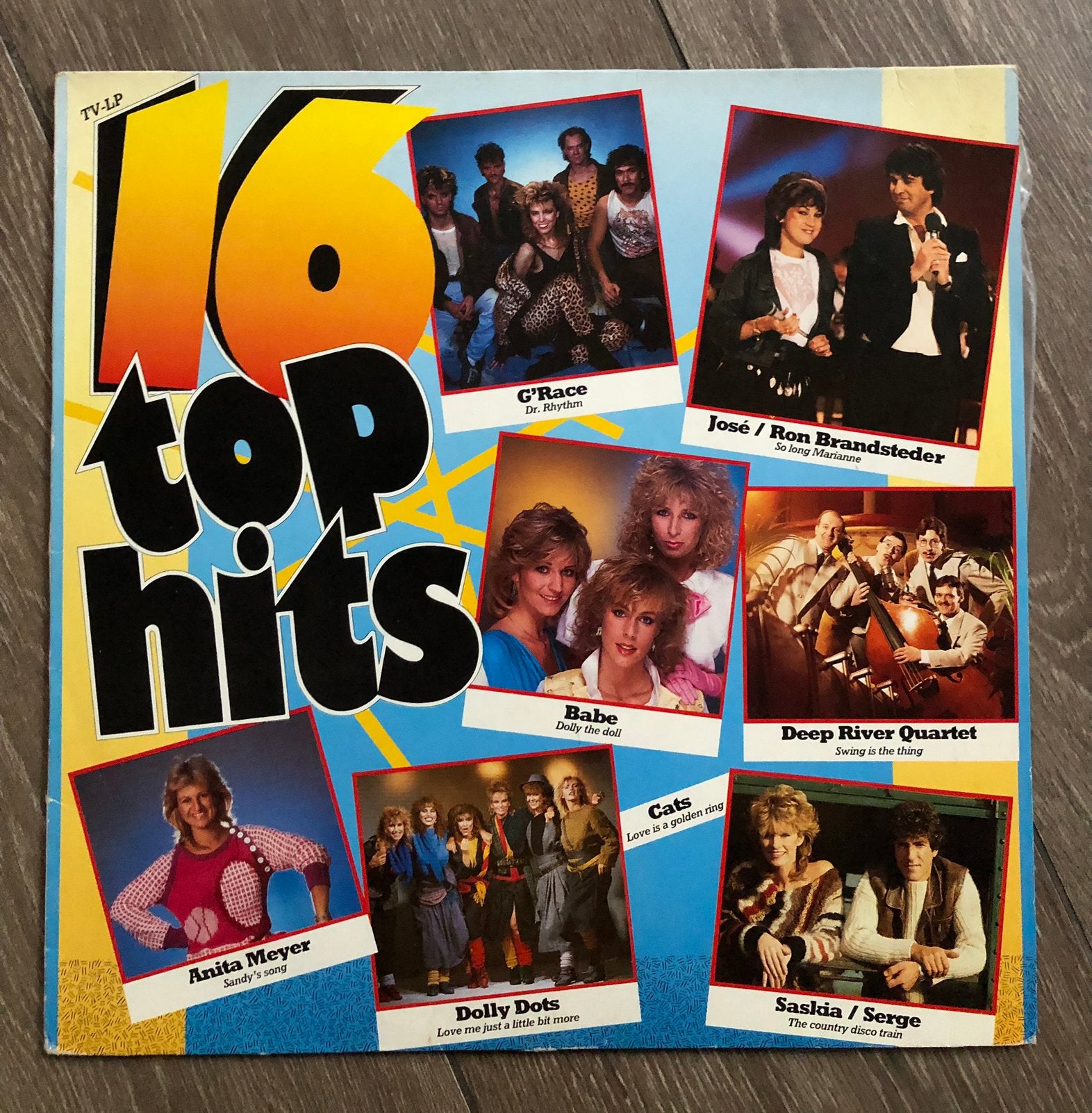 LP - 16 TOP HITS (o.a Dolly Dots, G'Race, Anita Meyer, Babe), Gebruikt, 1980 - 1989, Ophalen of Verzenden, Pop