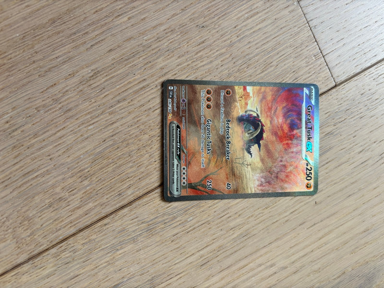 Pokémon kaarten: Great Tusk ex, Calyrex VMAX, Lycanroc GX, S, Ophalen of Verzenden, Zo goed als nieuw, Meerdere kaarten, Foil