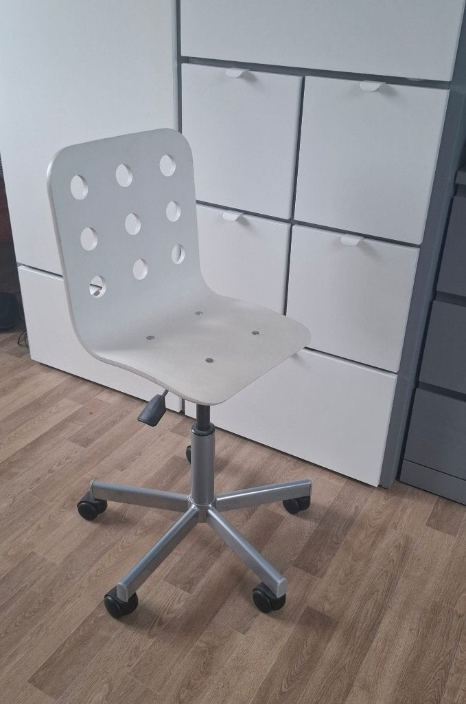 Ikea bureaustoel Jules, kleur wit, zo goed als nieuw, Ophalen, Zo goed als nieuw, Wit, Bureaustoel